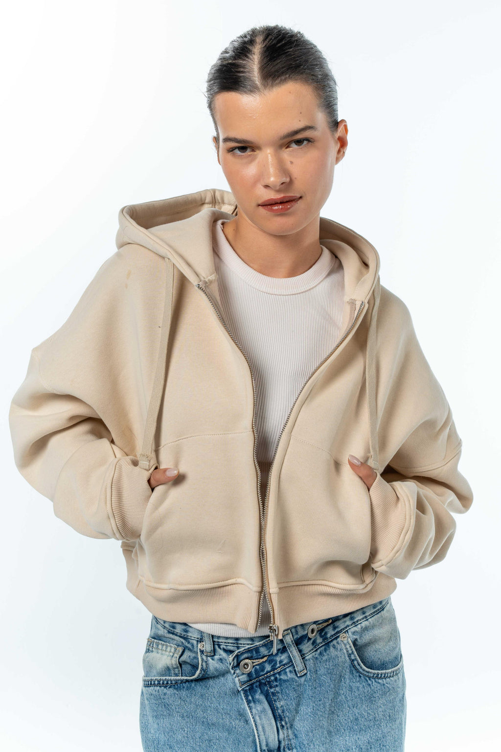 Fluffy Melton Jacket