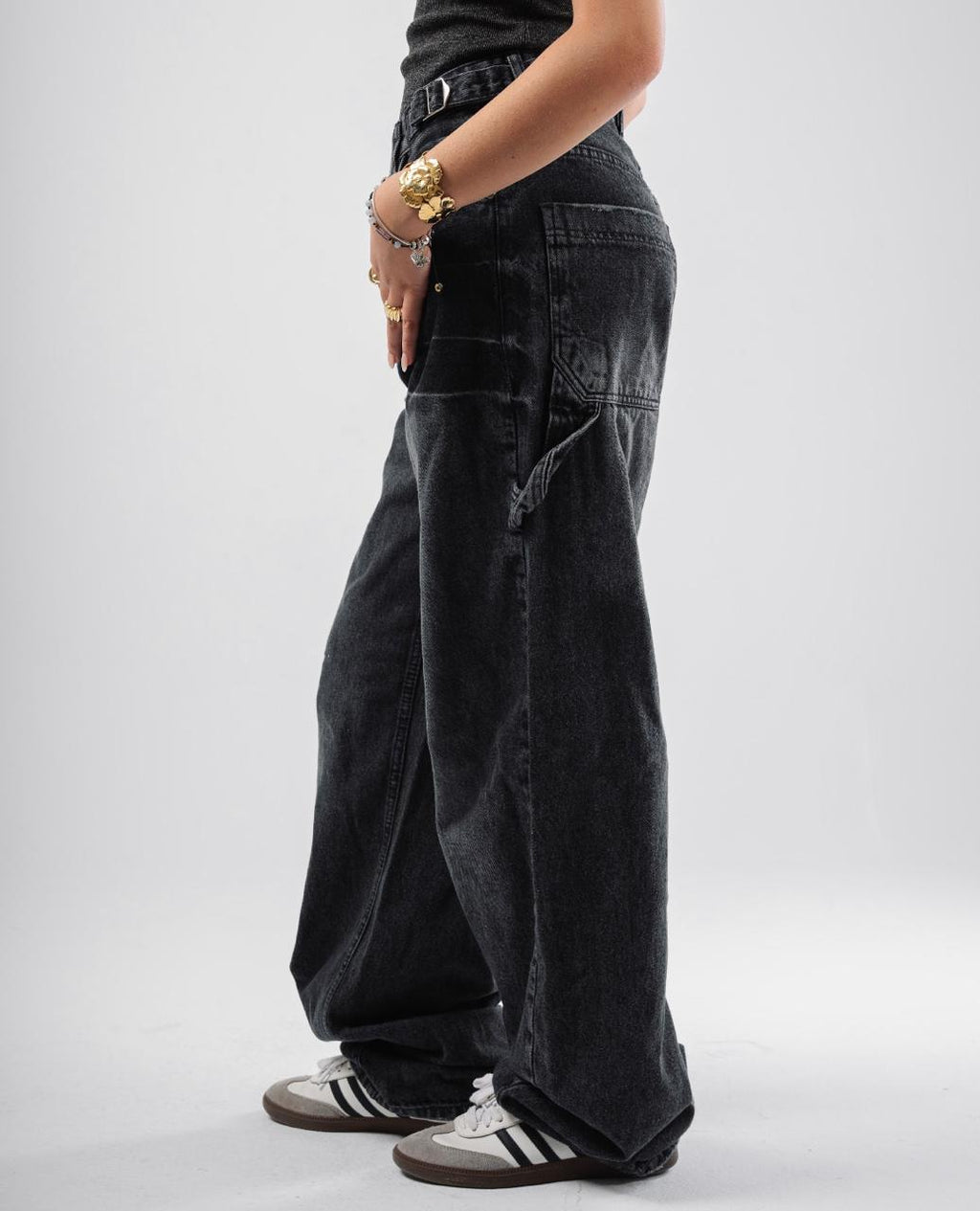 Dirty Black Ballon Fit Jeans