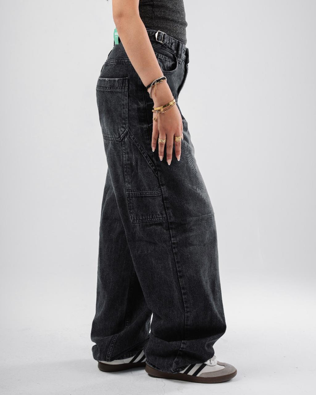 Dirty Black Ballon Fit Jeans