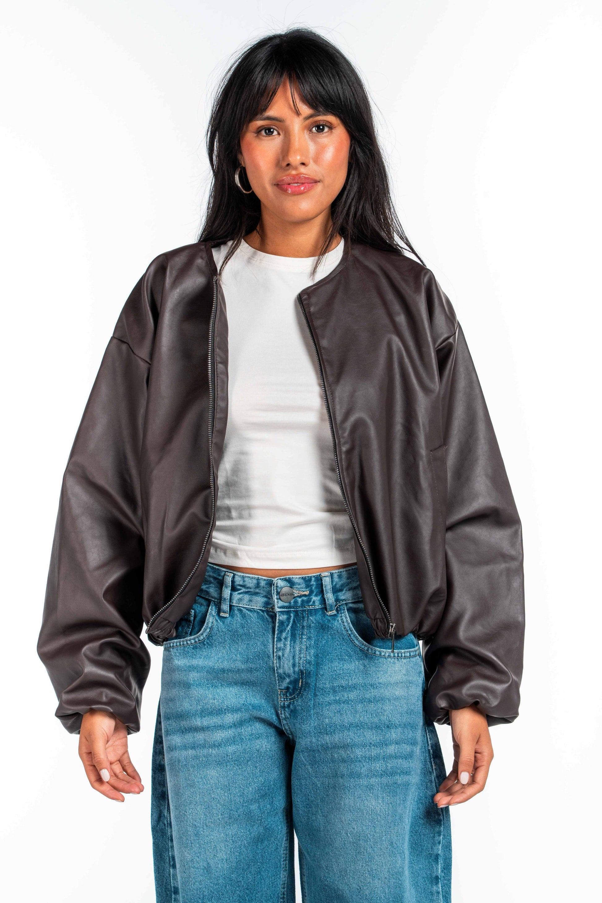 Leather Bomber Jacket