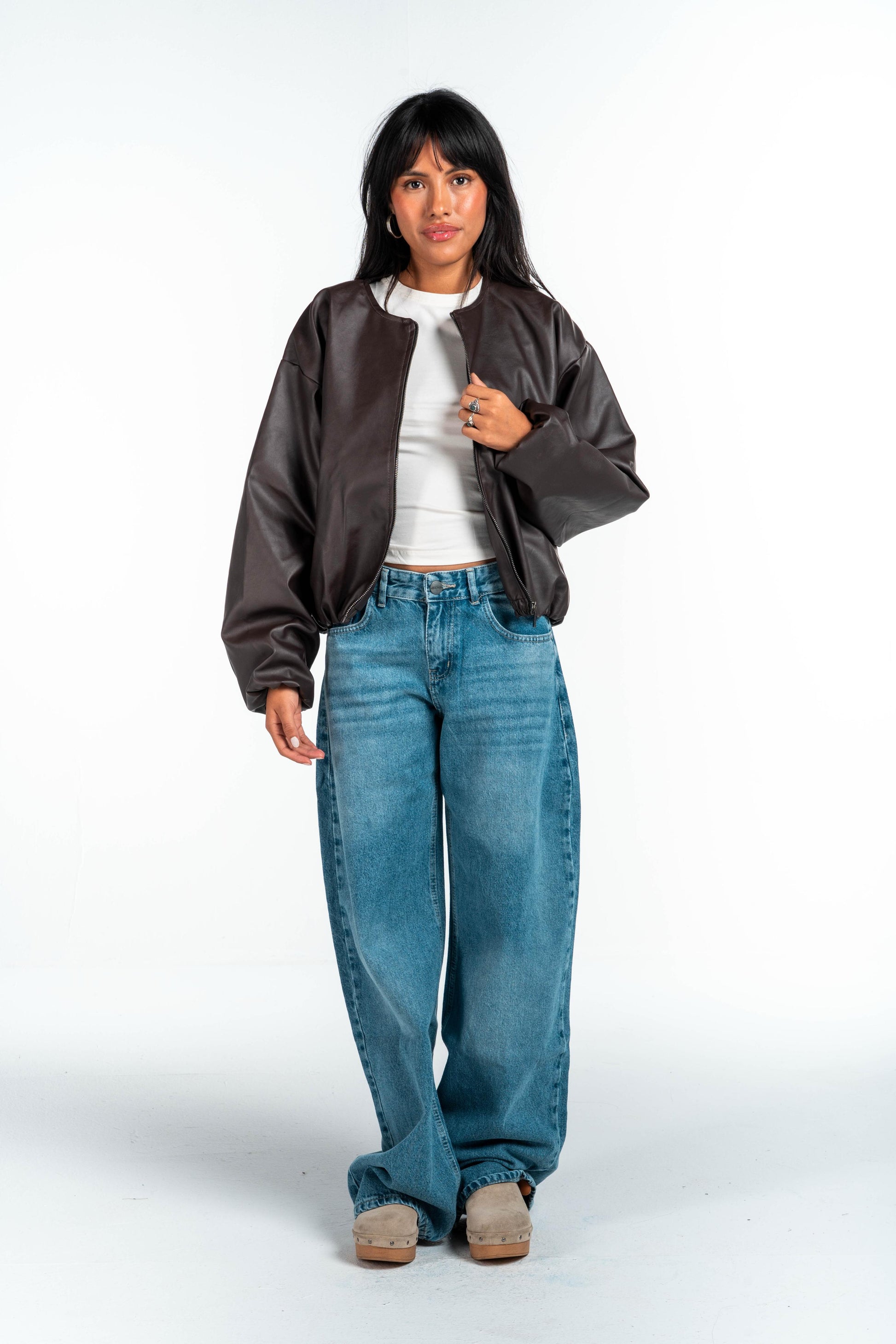 Leather Bomber Jacket