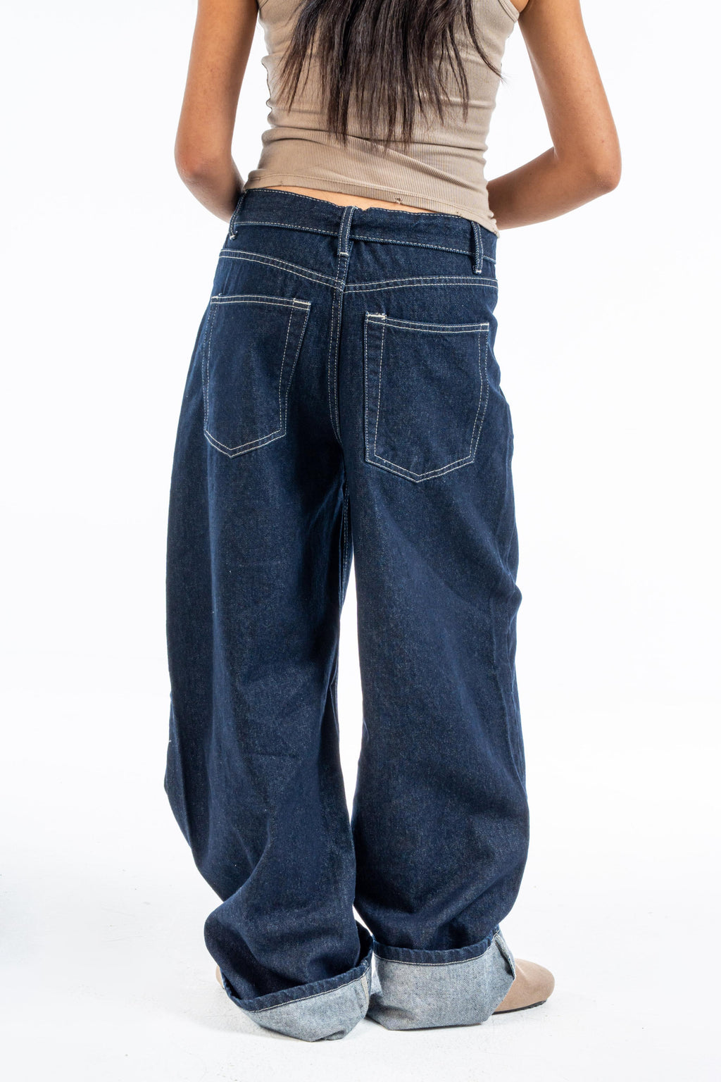 Folded Waist Denim