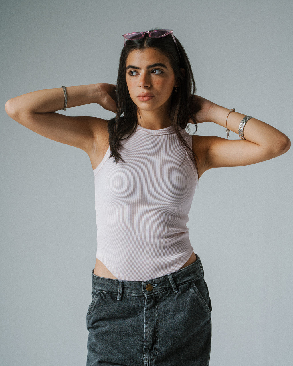 Rose Pink Demi Cercle Top