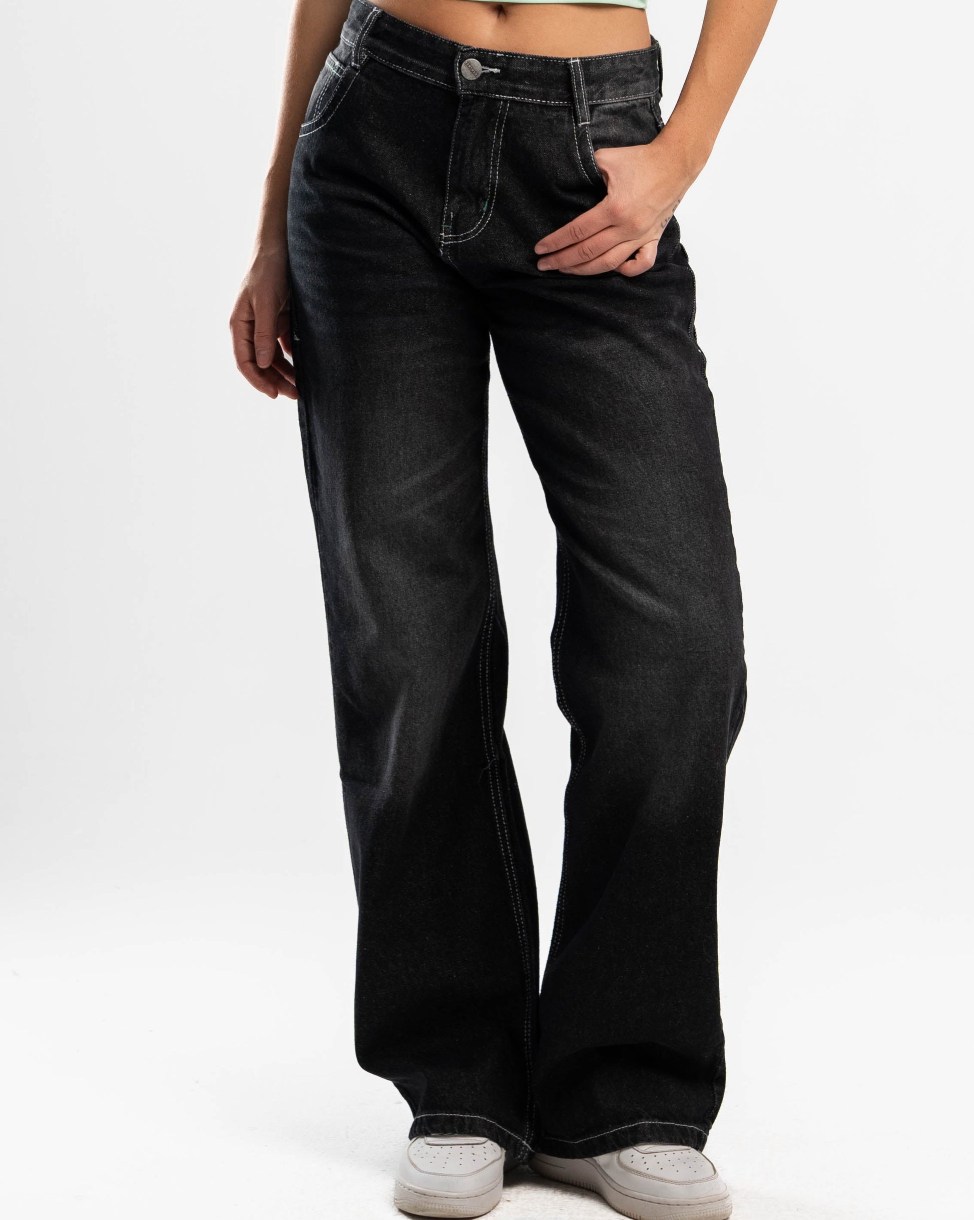 White Stitches Denim