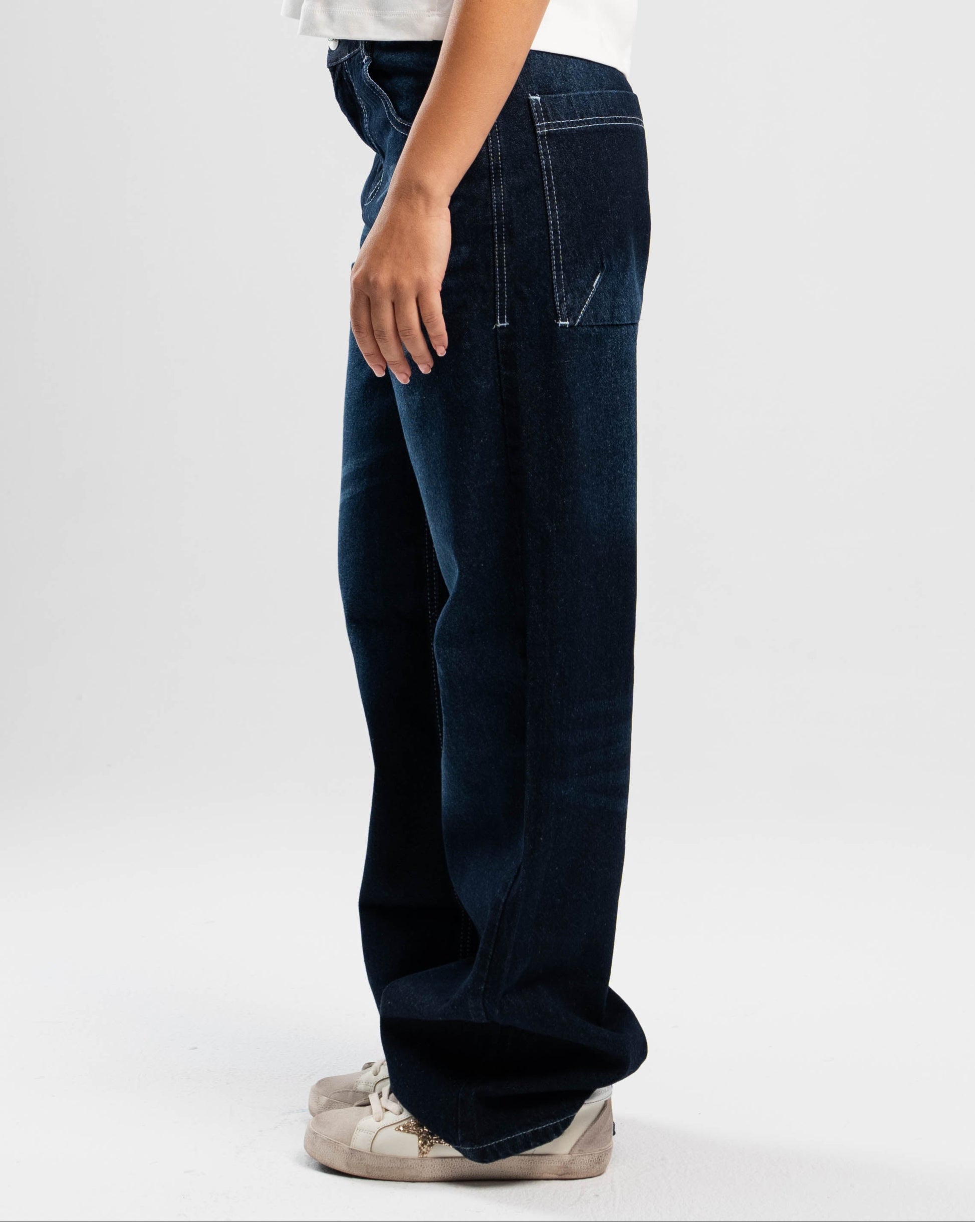 White Stitches Denim