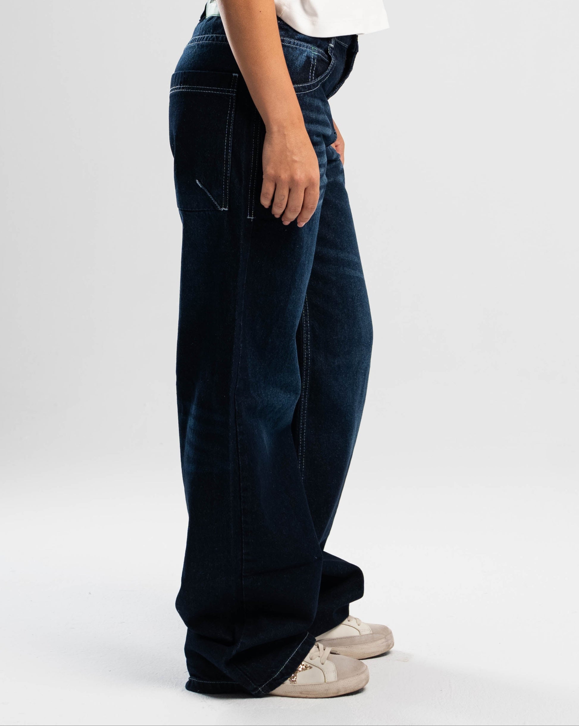White Stitches Denim