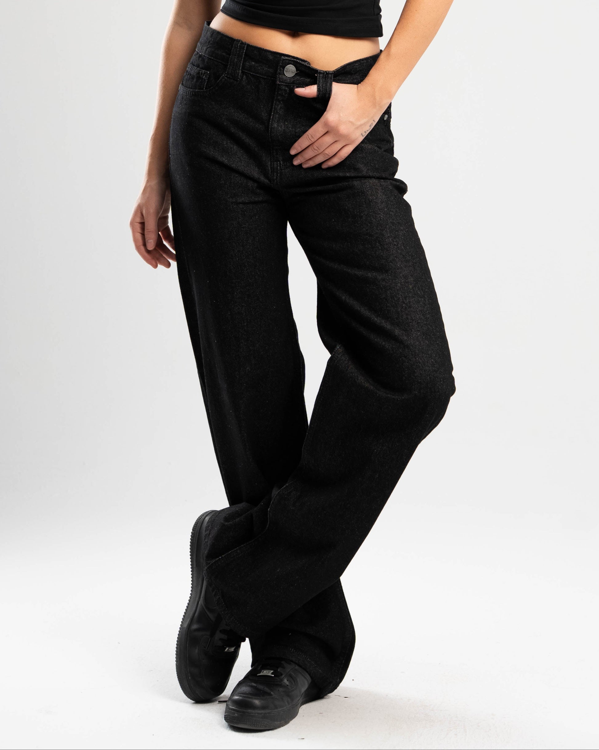 Vintage Black Straight Fit Denim