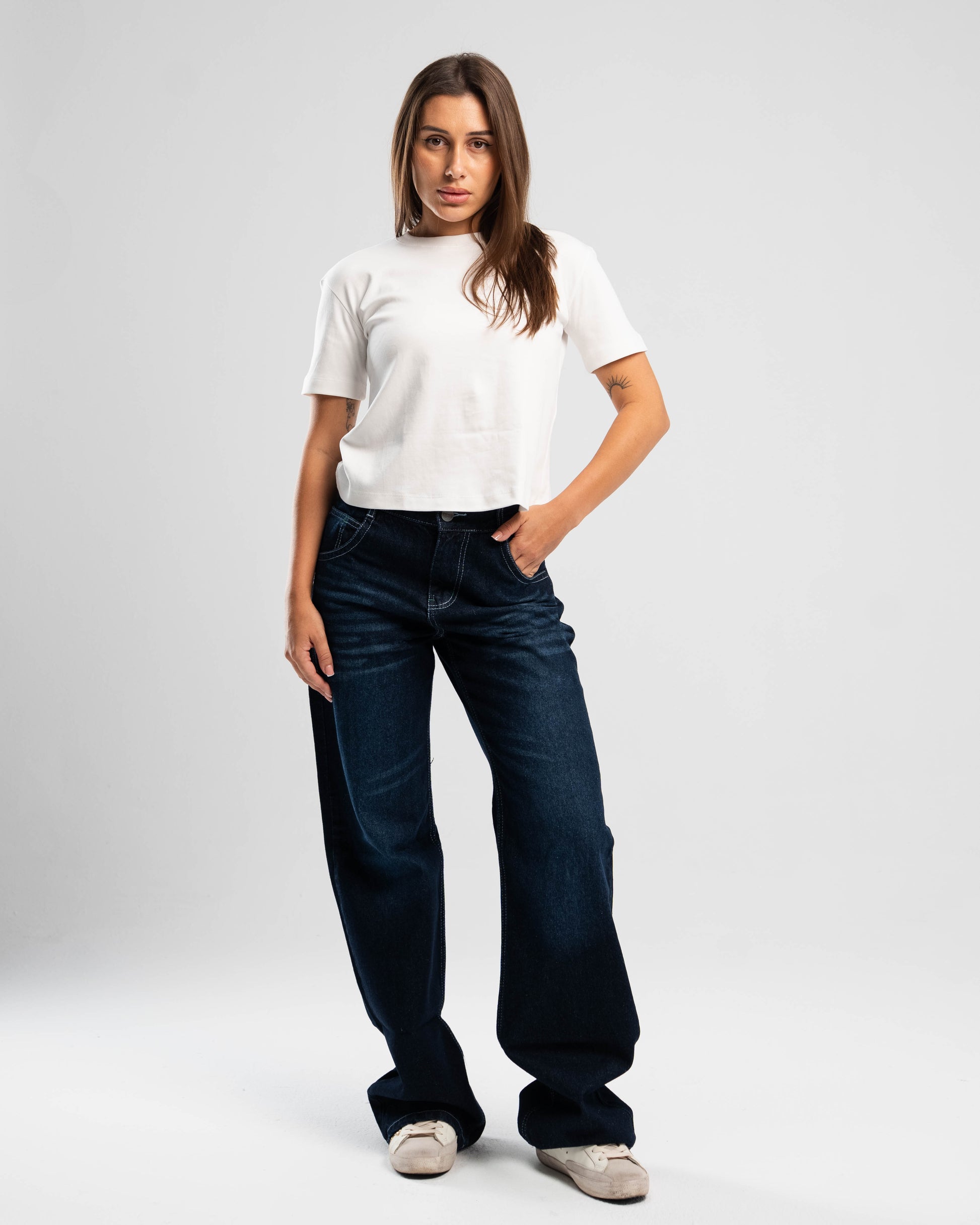 White Stitches Denim