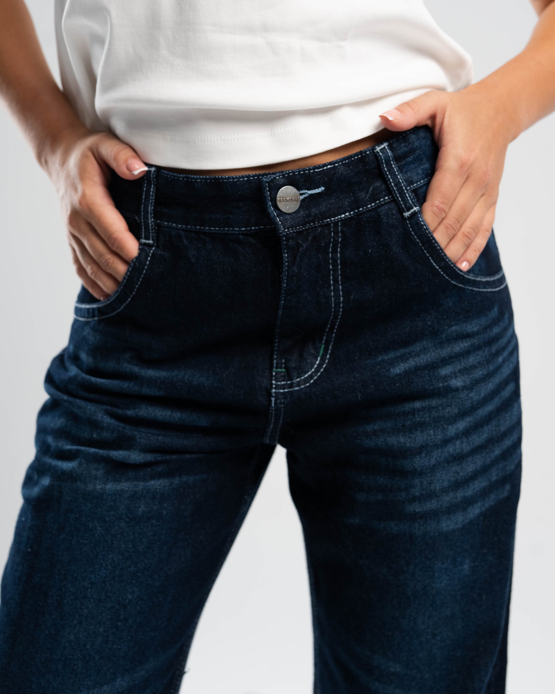 White Stitches Denim