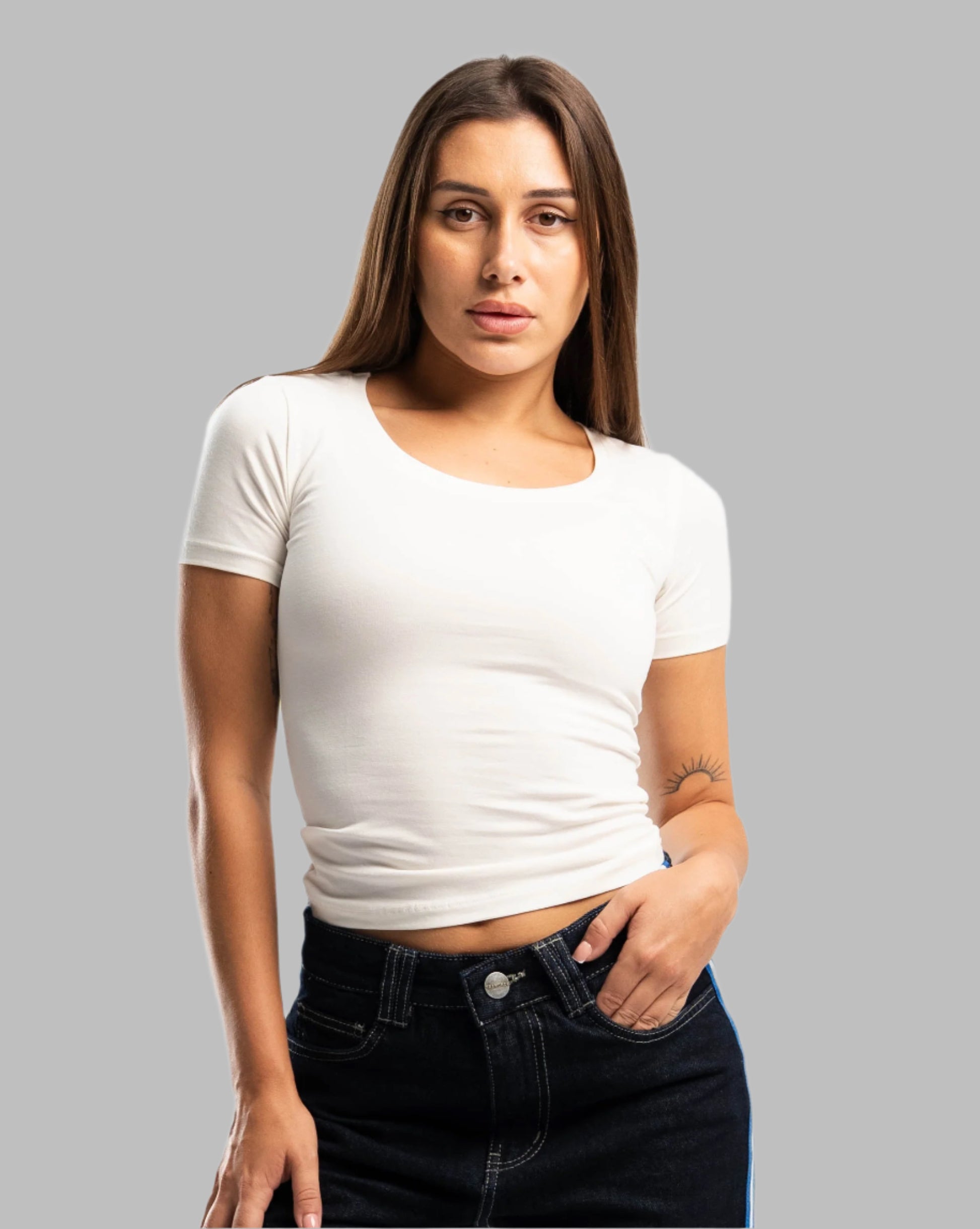 Basic Stretch Cotton T-Shirt