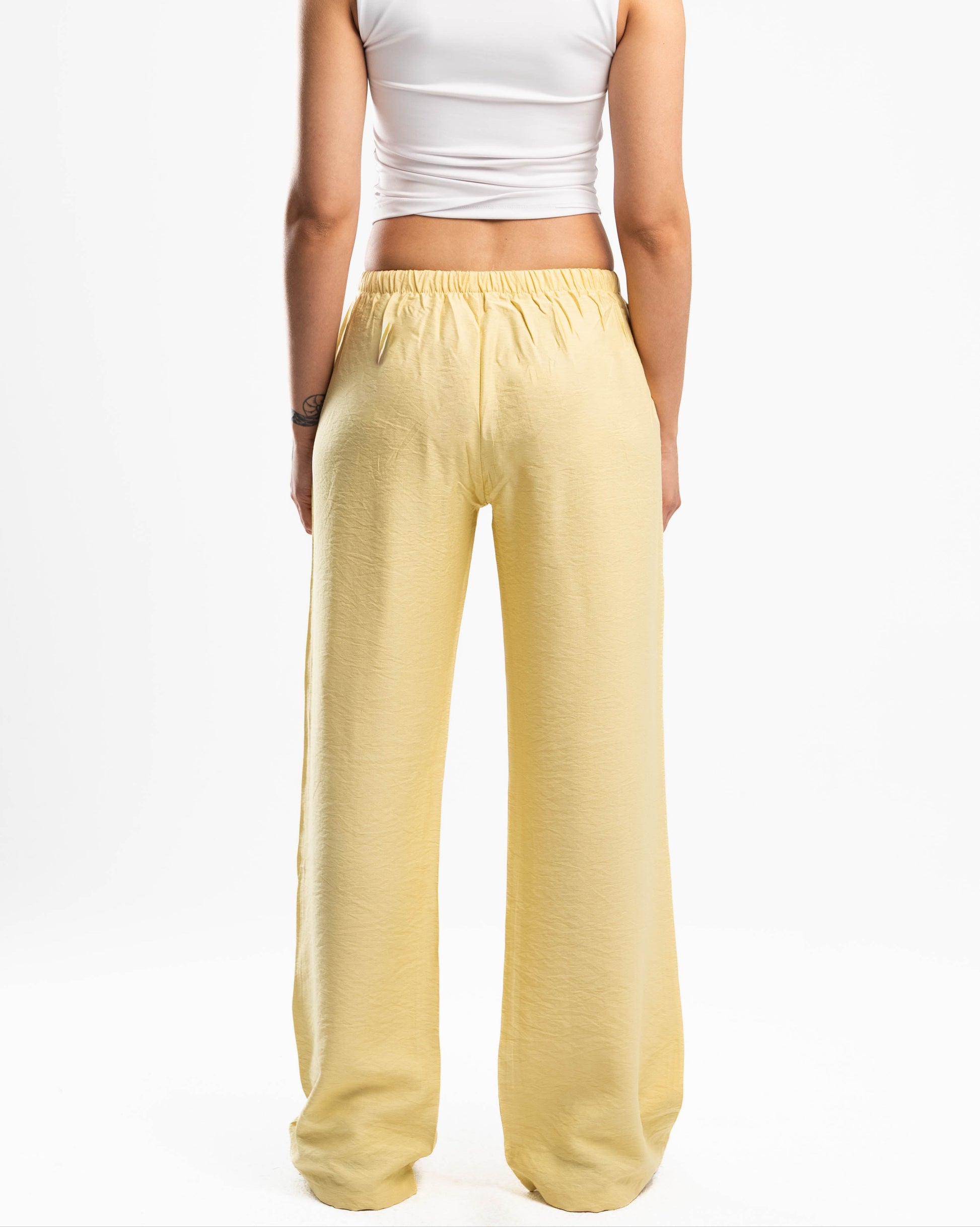 Yellow linen Pants