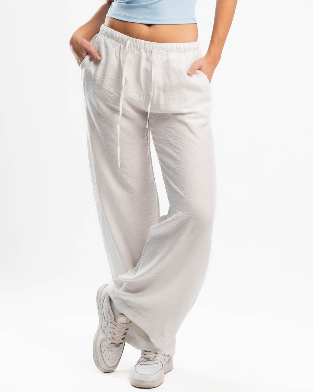 Crystal White Linen Pants