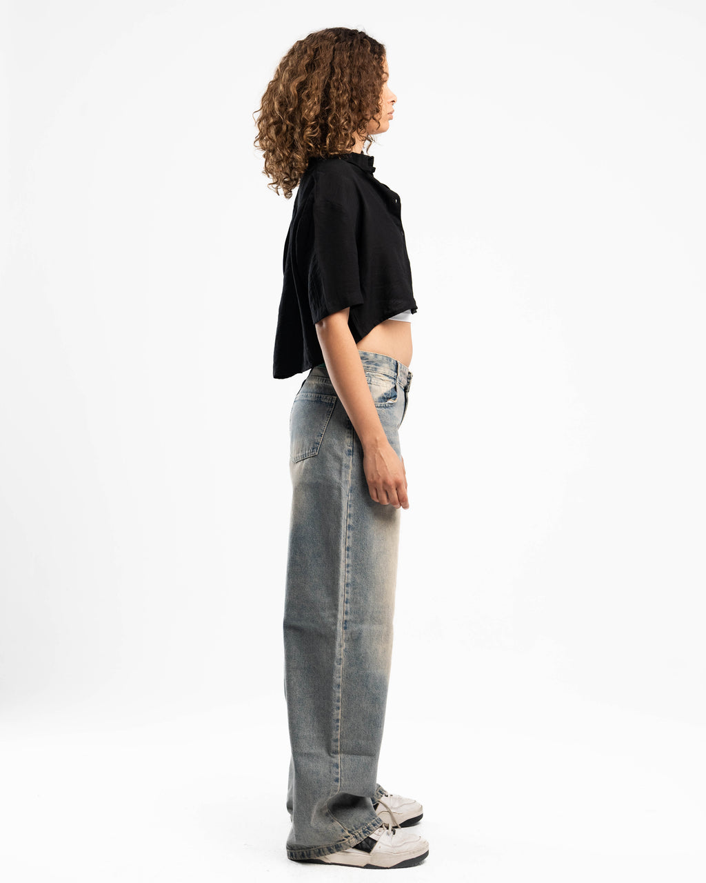 Black Short Sleeve Linen Shirt