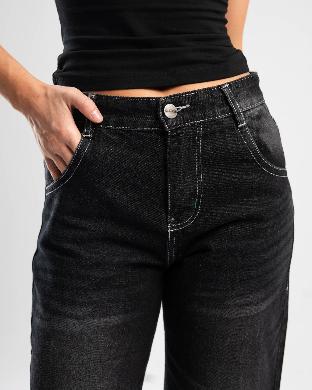 White Stitches Denim